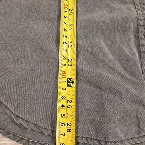 AMERICAN EAGLE Women's Oversized Button-Down Embroidered Back Olive Shirt Size S - Picture 13 of 13